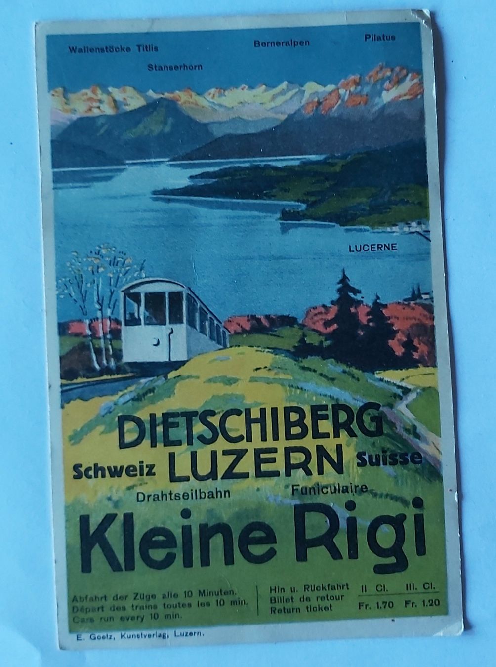 Cartoline postali: Alte Ansichtskarte Luzern - Dietschiberg/Kleine Rigi – Usato da Greppen venduto da 86Sina 1