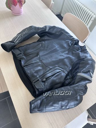 Giacca in pelle Vanucci da uomo, taglia 46, per la bella sta