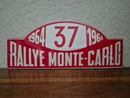 Emailschild Rallye Monte Carlo Service Garage Emaille Schild