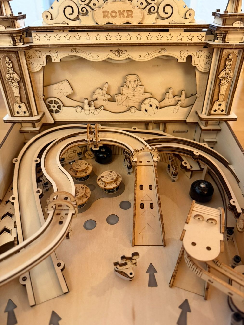 Flipper: Rokr Pinball // Flipper // 3D Holzbausatz zusammengebaut – Usato da Binz venduto da Tempelritter 4