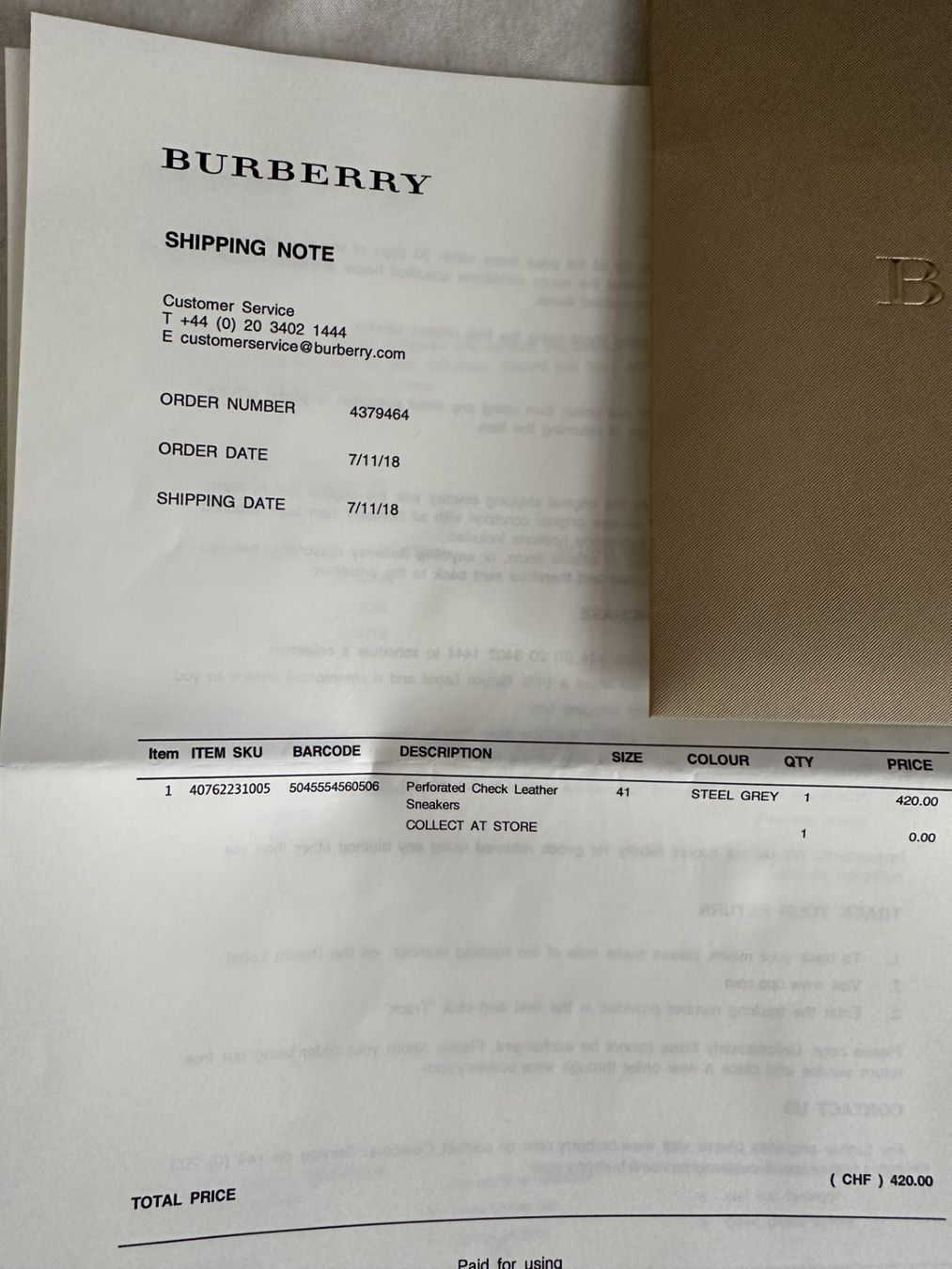 Burberry Scarpe da uomo: Burberry Sneaker Steel Grey EU 41 – Usato da Pfäffikon SZ venduto da tph_8qwg 9