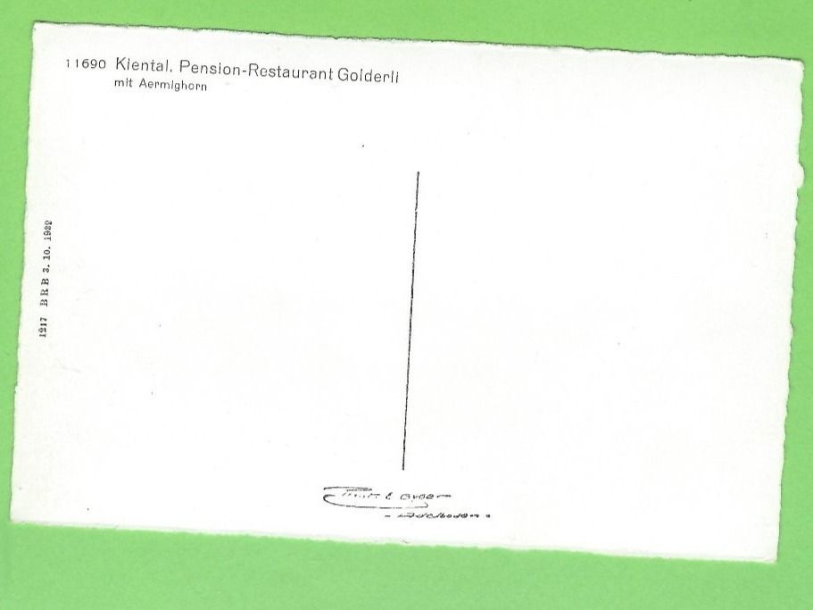 Cartoline postali: Kiental, Pension-Restaurant Golderli – Nuovo (secondo la descrizione) da Zürich venduto da t24_de 1