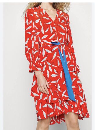 Diane von Furstenberg Seide Kleid Gr. 8, Top Zustand