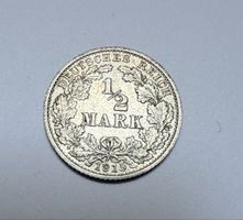 Pièce 1/2 Mark Deutsches Reich 1915 poids 2.74 grammes