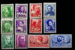 PRO JUVENTUTE 1935-37 NEUFS**. SBK 38.00 / S36