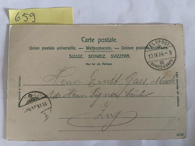 Cartoline postali: alte Ansichtskarte Weinfelden, 1904 mit Stempel – Usato da Niederwil AG venduto da dahu75 1