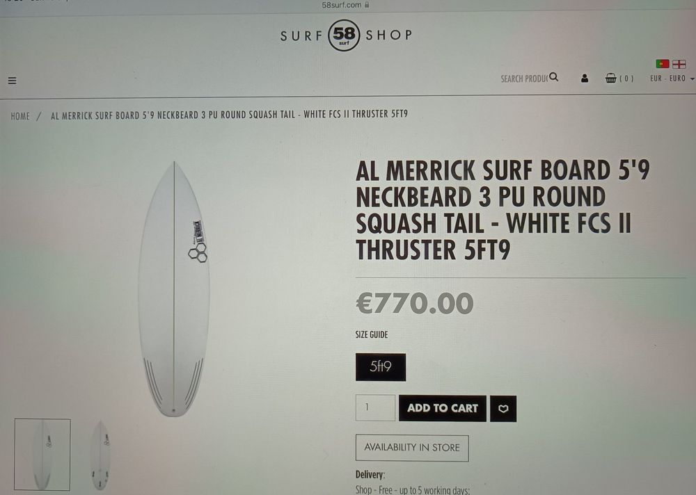 Channel Islands, Al Merrick / 5’ 9” Neckbeard 3 / neuwertig! Kaufen