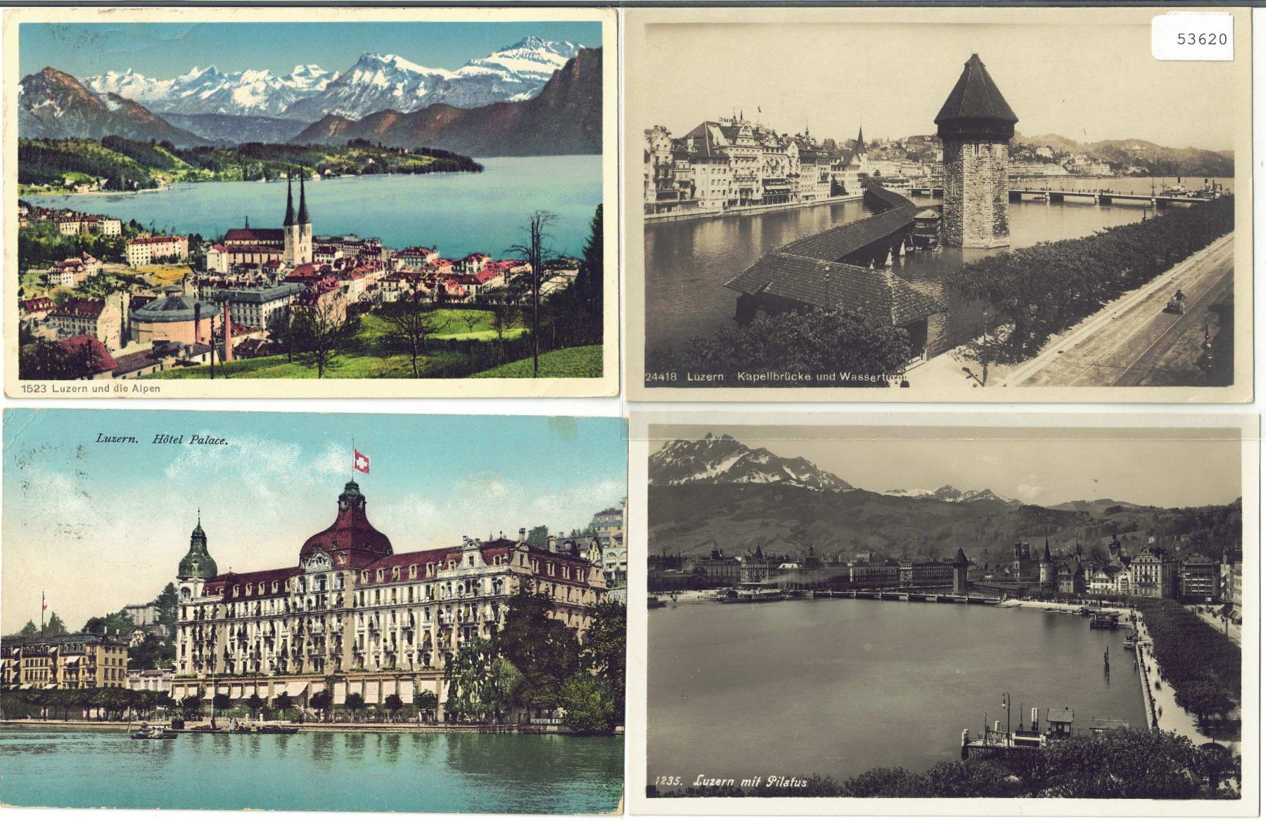 Cartoline postali: 4 AK - Luzern – Usato da Ettingen venduto da Kartenplanet