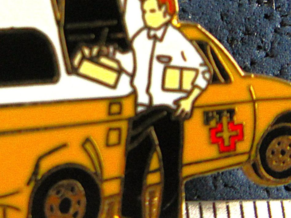 Volkswagen Placchette & Badge: VW GOLF CADDY POST PTT AUTO PIN ENAMEL SEITEN-ÖFFNUNG – Usato da Ettingen venduto da Hausi4711 1