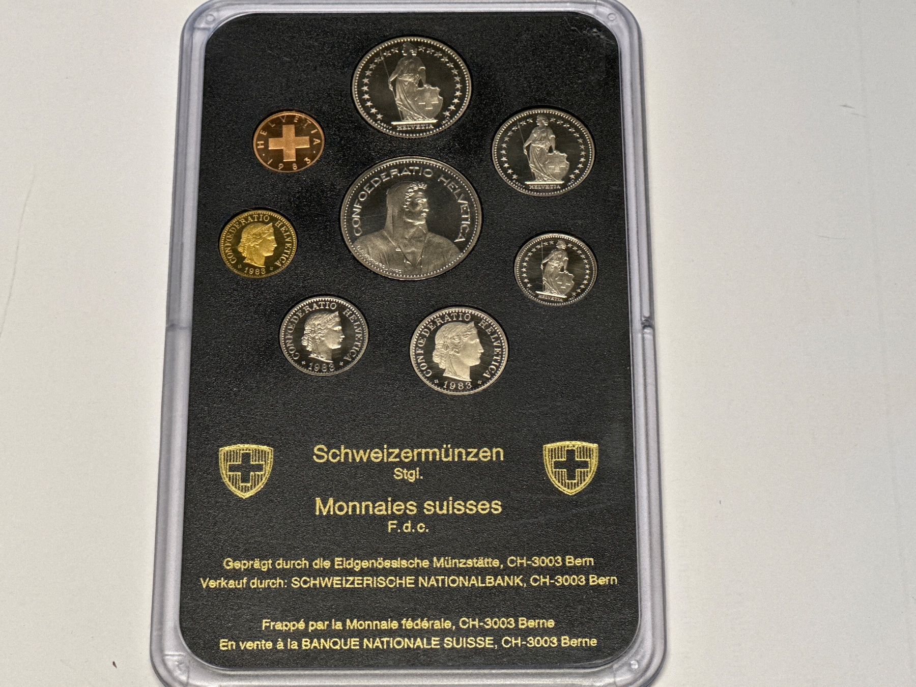 Alle Münzen: Schweizer Münzsatz Stgl. 1983 – Neu (gemäss Beschreibung) aus Herisau von herau