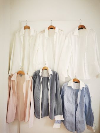 Hemden Zara H&M, Lagerfeld Damen Weiss Rosa Blau Grösse XS
