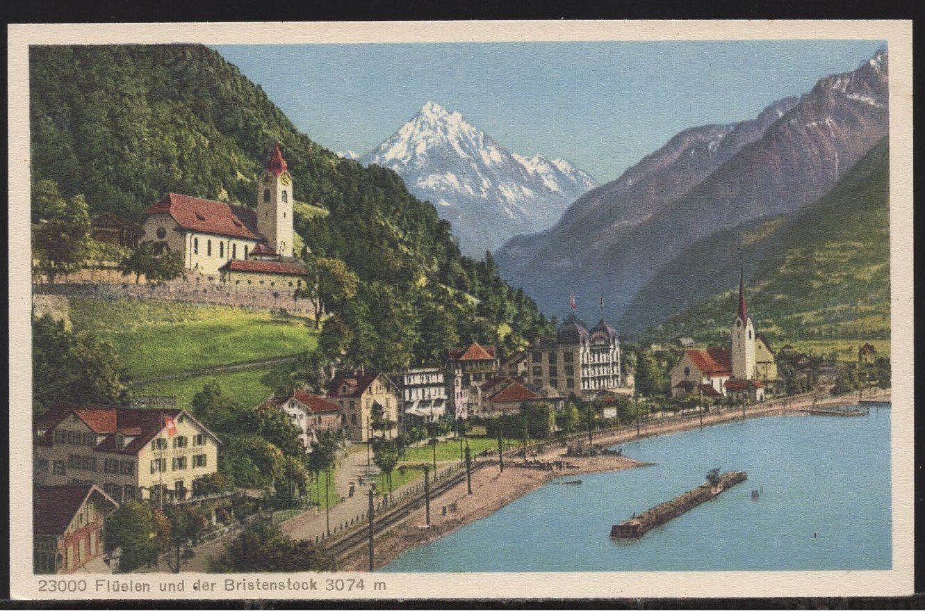 Ansichtskarten: Flüelen,  Bristenstock – Gebraucht aus Aarau von kufi44