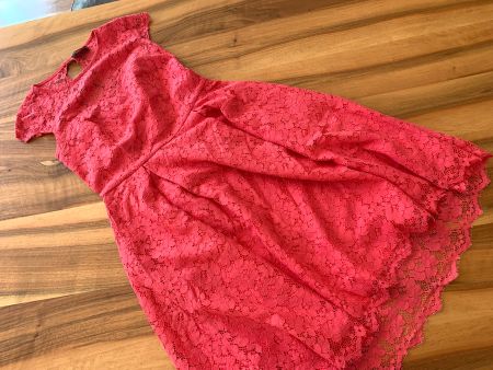 KOOKAI edles Spitzenkleid Apricot Grösse 34