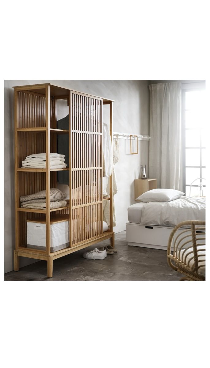 Schner Kleiderschrank NORDKISA Ikea Bambus NP 249.- (Neu (gemss  Beschreibung)) in Zrich fr CHF 175  nur Abholung auf Ricardo kaufen