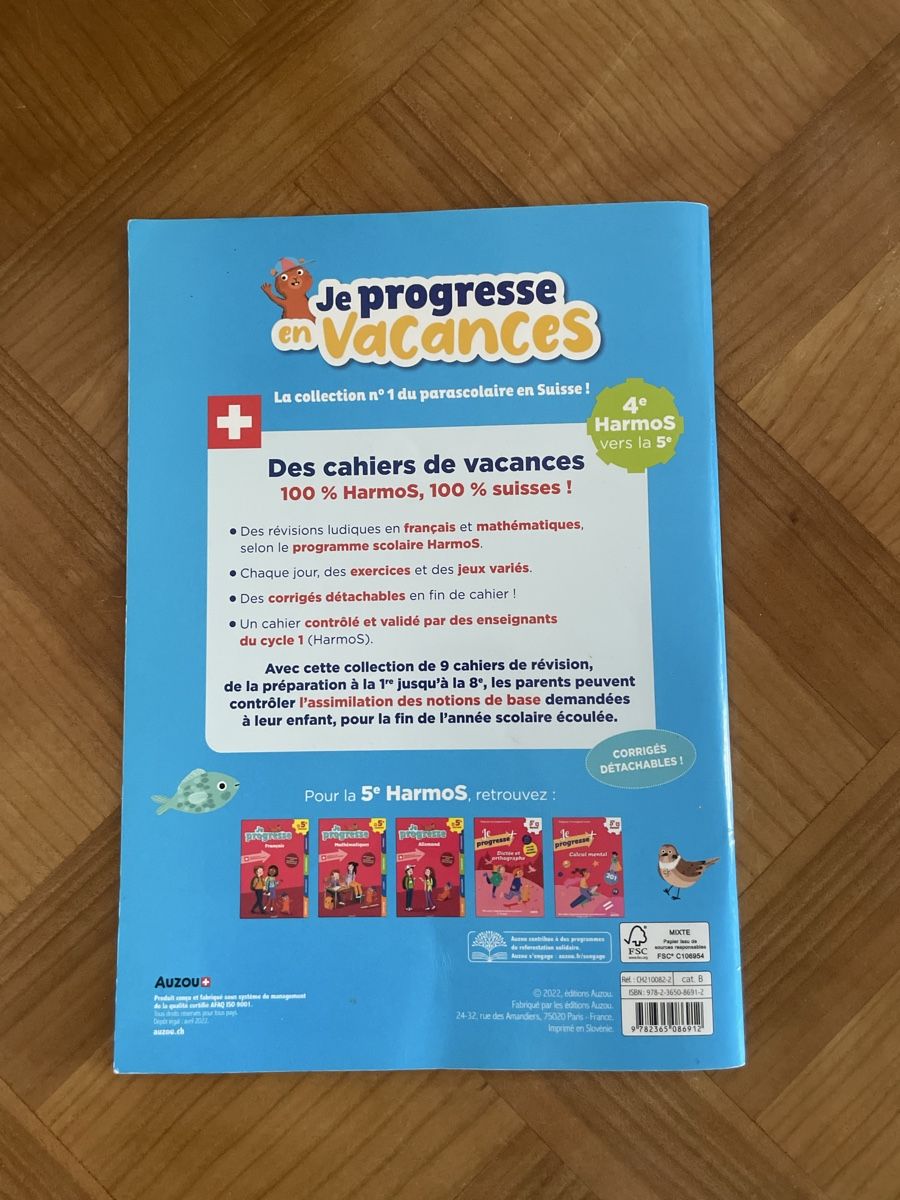 Libri: Je progresse en Vacances 4e Harmos vers la 5e comme – Nuovo (secondo la descrizione) da Versoix venduto da Pti-pois 2