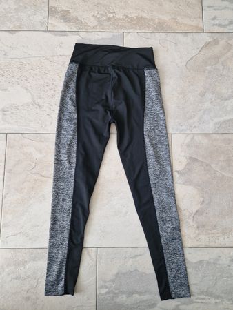 Sportleggings Gr. S schwarz/grau meliert