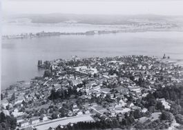 Ermatingen TG Flugaufnahme  Nr.385 Untersee , ca.1950
