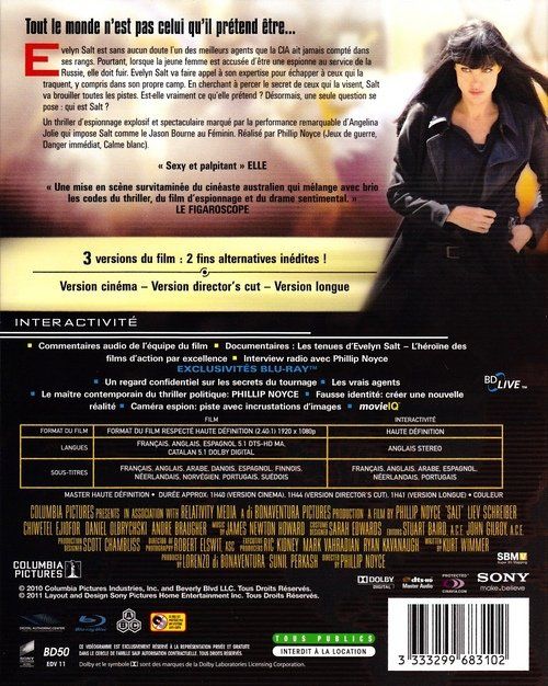 Tutti i DVDs: SALT – Nuovo (secondo la descrizione) da Bursins venduto da Adabel 1