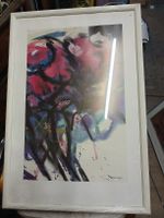 Abstraktes Bild gerahmt 66 x 97 cm guter Zustand