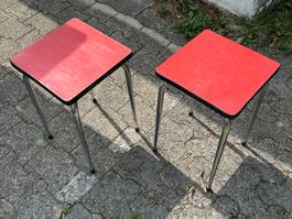 2 Hocker Vintage Midcentury