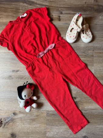 ZARA 🍒 Jumpsuit salopette rouge 104