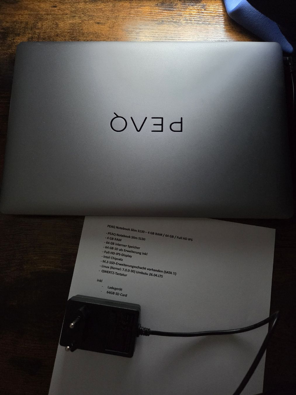 Peaq Notebook: PEAQ Notebook Slim S130 4GB RAM 64GB ROM Ubuntu Linux – Usato da Winterthur venduto da Maricels_Boutique