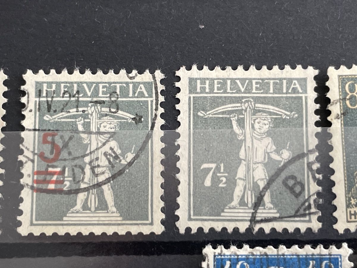Tutti i francobolli: Lot Abart Marken  – Usato da Muri AG venduto da Briefmarke-Schweiz 8