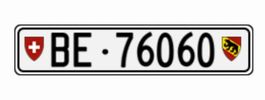 Kontrollschild BE 76060
