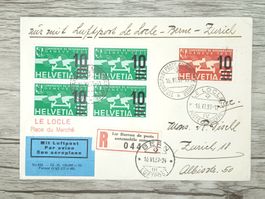 TR90 Enveloppe + Timbre Suisse 1937