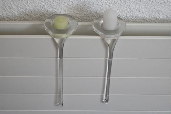 Portacandele: 2 Kerzenhalter Glastropfen - ca. 26 cm hoch – Nuovo e nell'imballaggio originale da Langwiesen venduto da rtWebshop 1