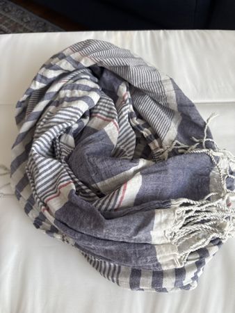 Schal Opus blau-weiss gestreift guter Zustand