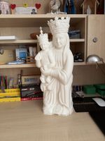 Statua Madonna con Bambino 3D stampata BIANCO
