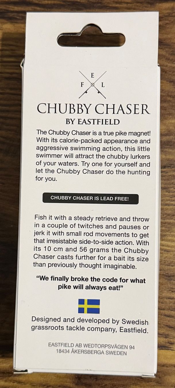 Esche: Eastfield Chubby Chaser Jerkbait - 10 cm / 56 gr – Difettoso da Widnau venduto da Fishingtackle_Oggy 2