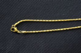 Goldkette feingliedrig neu: vergoldet 400x2 mm