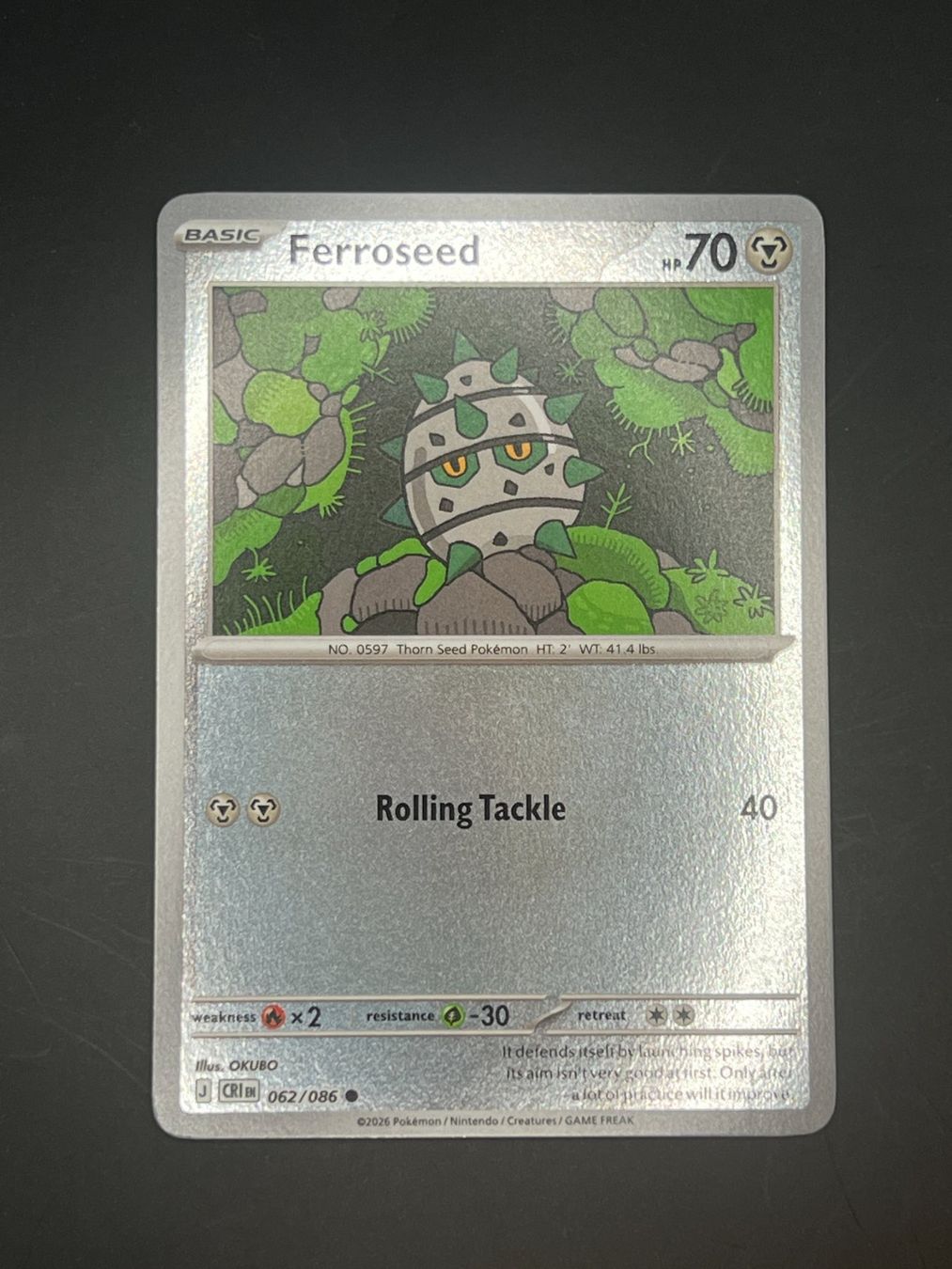 Pokémon Cartes à collectionner: Pokemon Ferroseed Reverse 062/086 CRI EN 2026 – D'occasion à Winterthur par WintiCollect