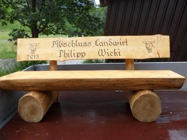 Panchine: Gartenbank, Rundholzbank, Geschenk – Nuovo e nell'imballaggio originale da Sörenberg venduto da ahornli 6