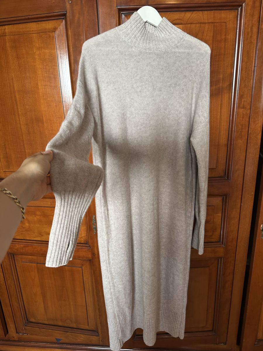 Cos Vestiti: COS Strickkleid beige/hellgrau 100% Wolle – Nuovo (secondo la descrizione) da Kreuzlingen venduto da Kimse2000 1