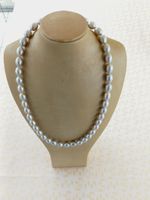 Perlen Halskette,  Mit Silber Magnetverschluss 48cm