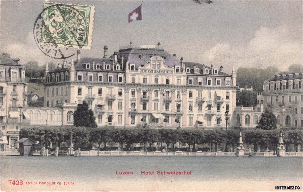 Cartoline postali: Luzern // 1906 Hotel Schweizerhof – Usato da Basel venduto da intermezzo12