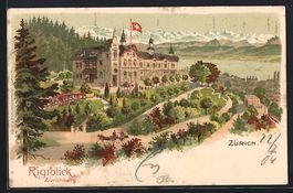 Litho Zürich, Hotel Rigiblick, Blick au