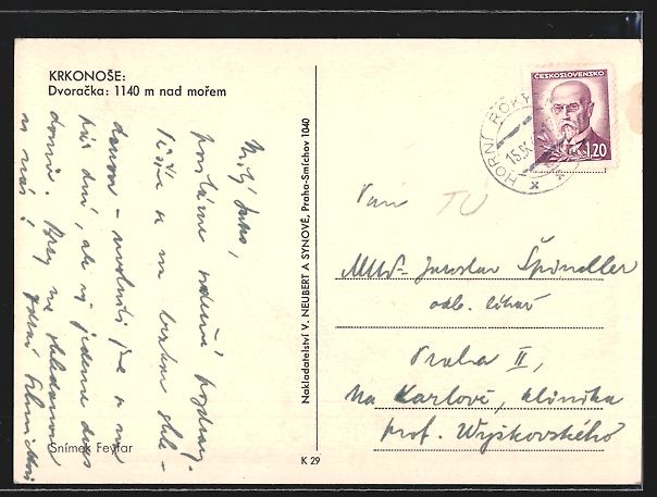 Cartoline postali: Dvoracka, Krkonose, Berghütte im Frühj – Usato da Berlin venduto da bartko-reher 1