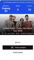 2 Tickets Linkin Park - Letzigrund 30.06.2026 Block 4