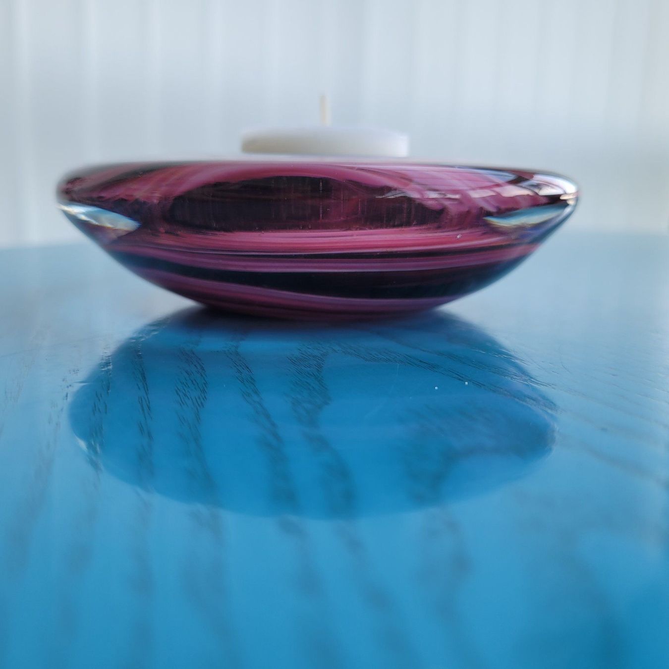 Kerzen: Teelicht   Mdina Glas Malta rot rosa – Gebraucht aus SCHÜBELBACH von CoKaHa 6