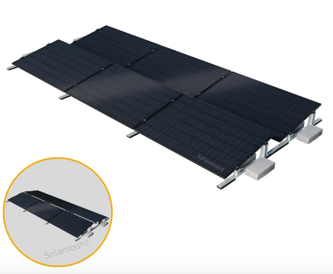 Supporti a parete: Flachdach Halterung für 6 Solarmodule – Nuovo (secondo la descrizione) da Bülach venduto da Eparts