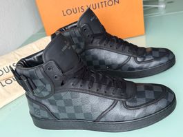 LOUIS VUITTON Rivoli Damier Monogramm Leder Hi Sneakers 44.5