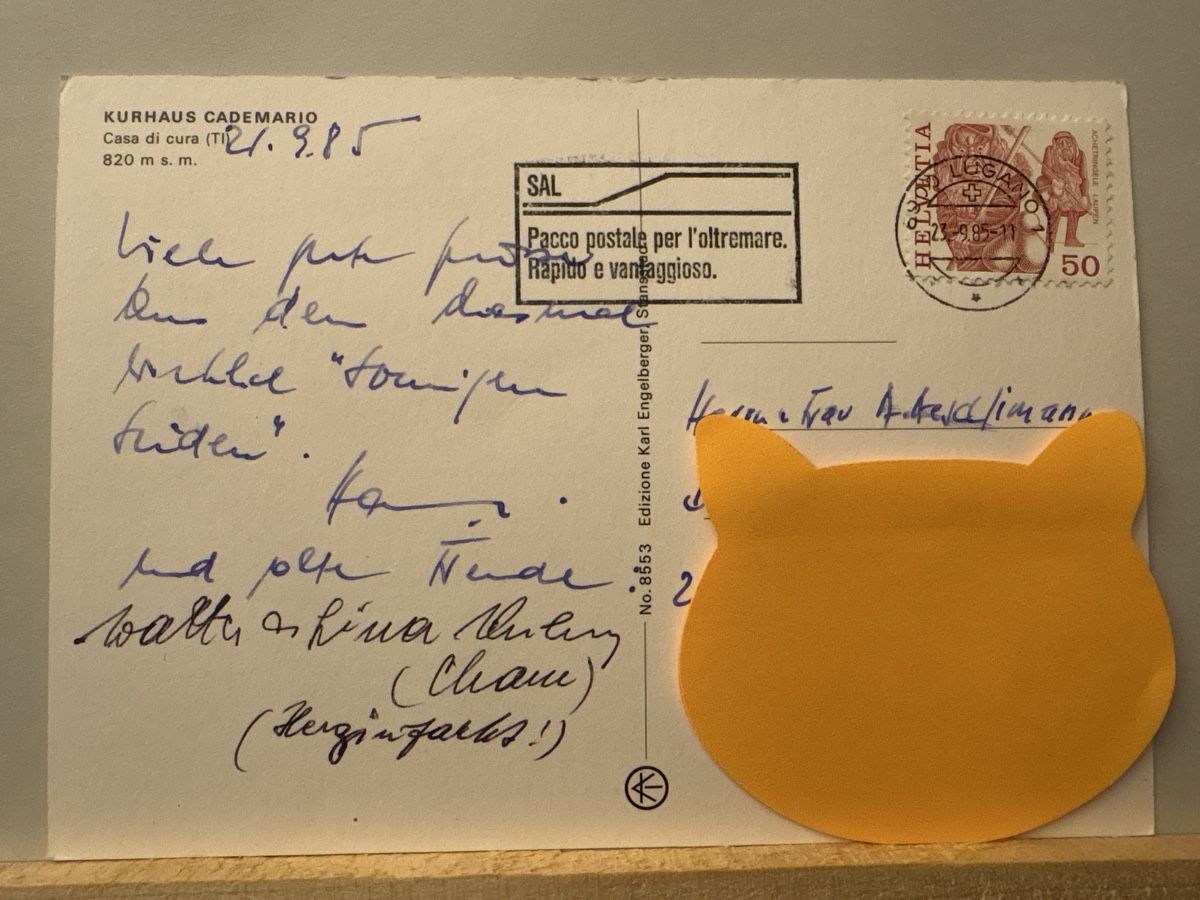 Ansichtskarten: AK von Kurhaus Cademario – Gebraucht aus Rümlang von Kartenpost1 1