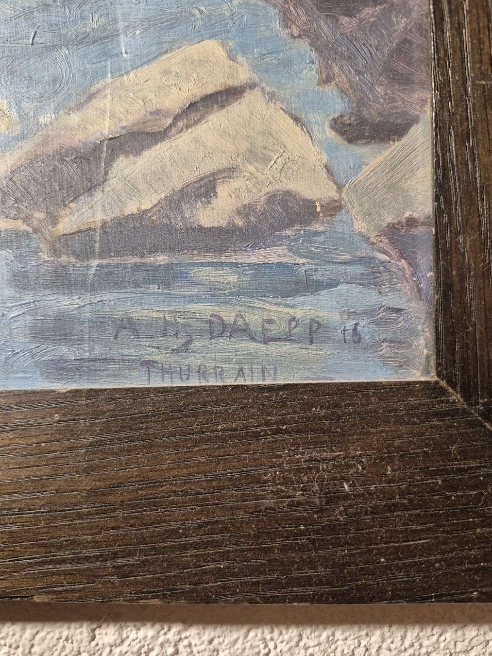 Dipinti: Gemälde von Hans Arnold Daepp "Thurrain" von 1913 – Usato da Schaffhausen venduto da Caroline_Stein 1