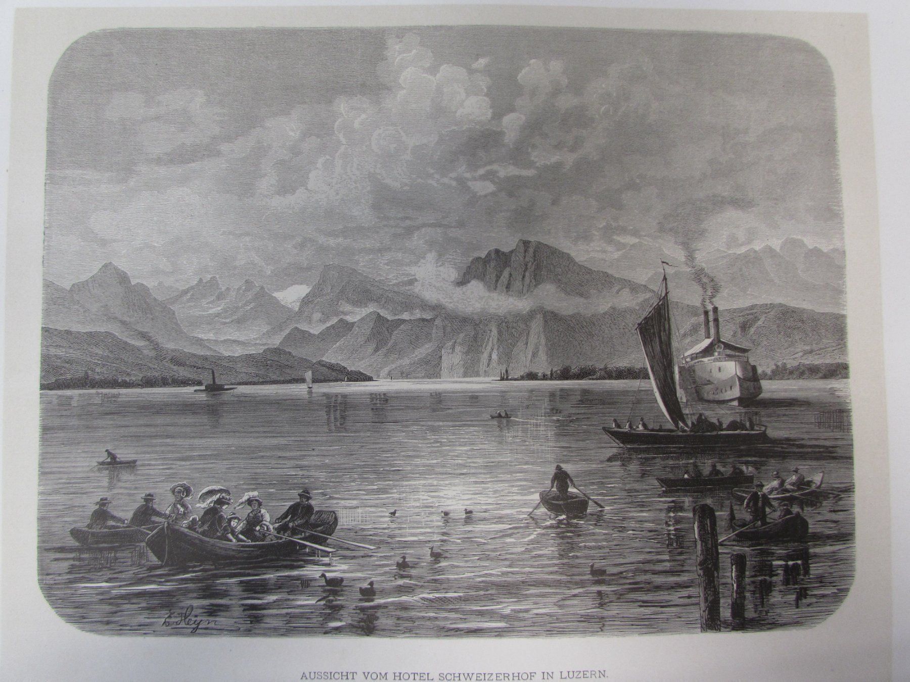 Stiche: Vierwaldstättersee,19.Jh. – Gebraucht aus Walchwil von Shells1 1