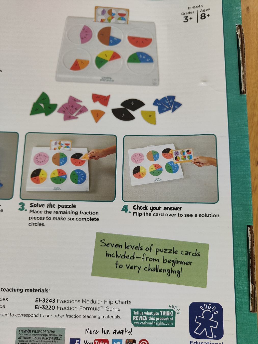Giochi: Fraction Pie Puzzles Brüche Lehrmaterial Mathematik – Usato da Oberuzwil venduto da Umlobo 2