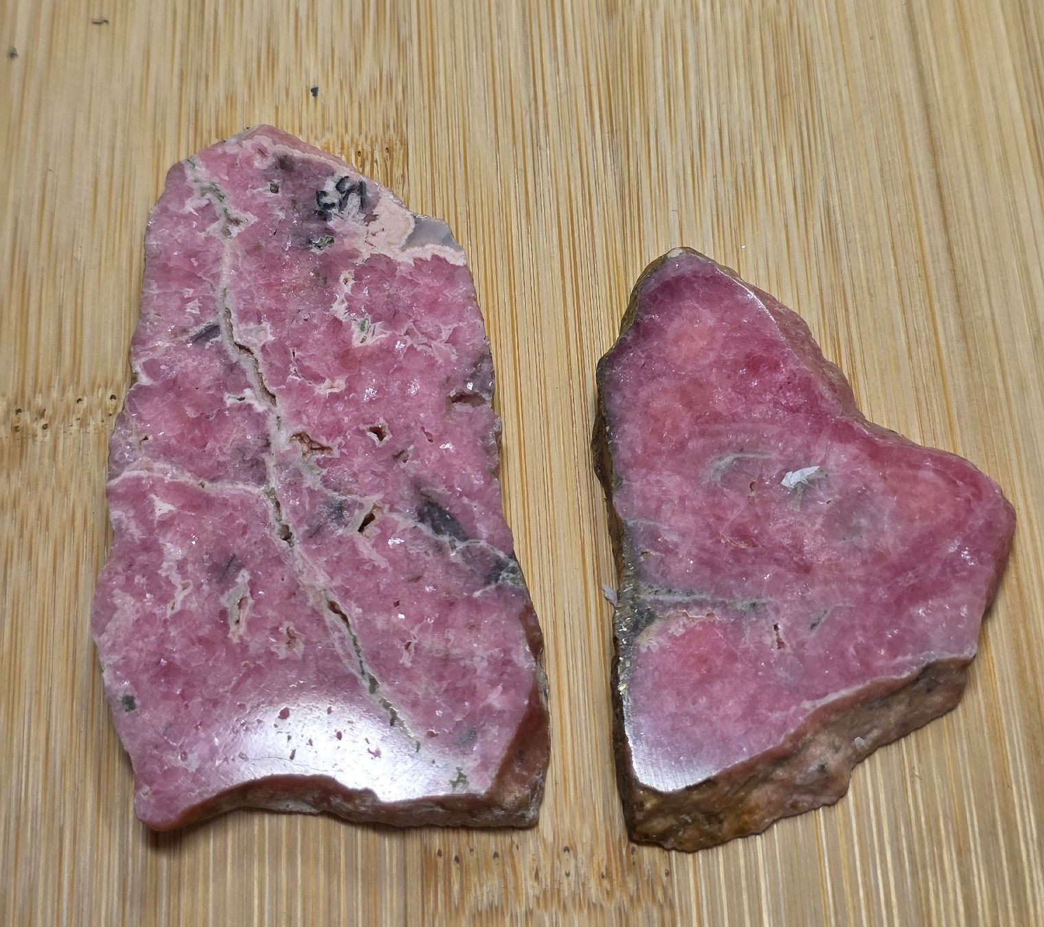 Minerali & Pietre curative: 2 Rhodochrosit Scheiben 95.06g – Nuovo e nell'imballaggio originale da Matzingen venduto da Shay_Crystalz